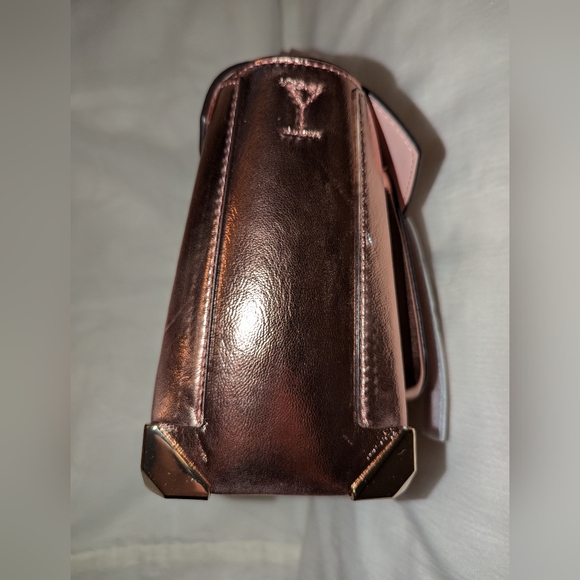 Michael Kors Manhattan Medium School Satchel Crossbody Primrose Rose Gold NWT - Picture 7 of 10